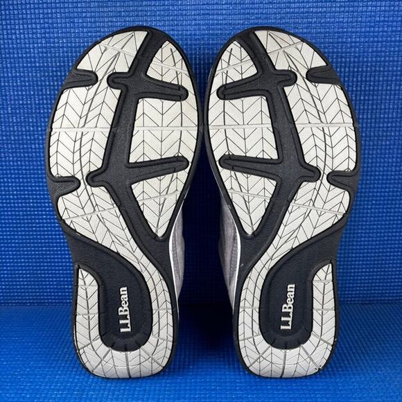 🔴  L.L BEAN COMFORT FITNESS WALKER Women Size 8 Grey White Walking Shoes 505864 - Picture 7 of 8